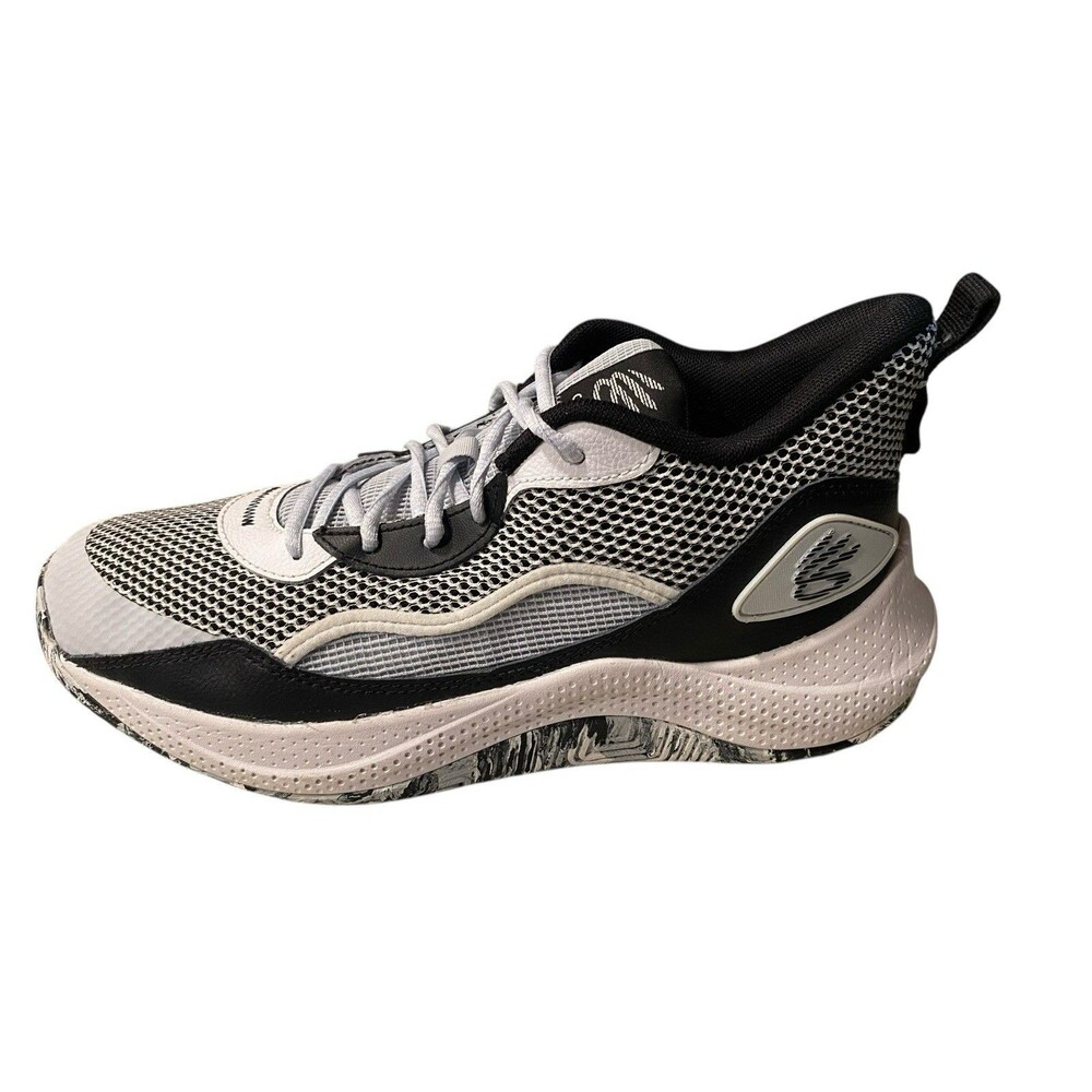 Under Armour Curry 3Z 24 Mens 11 White Black Basketball Shoes Athletic